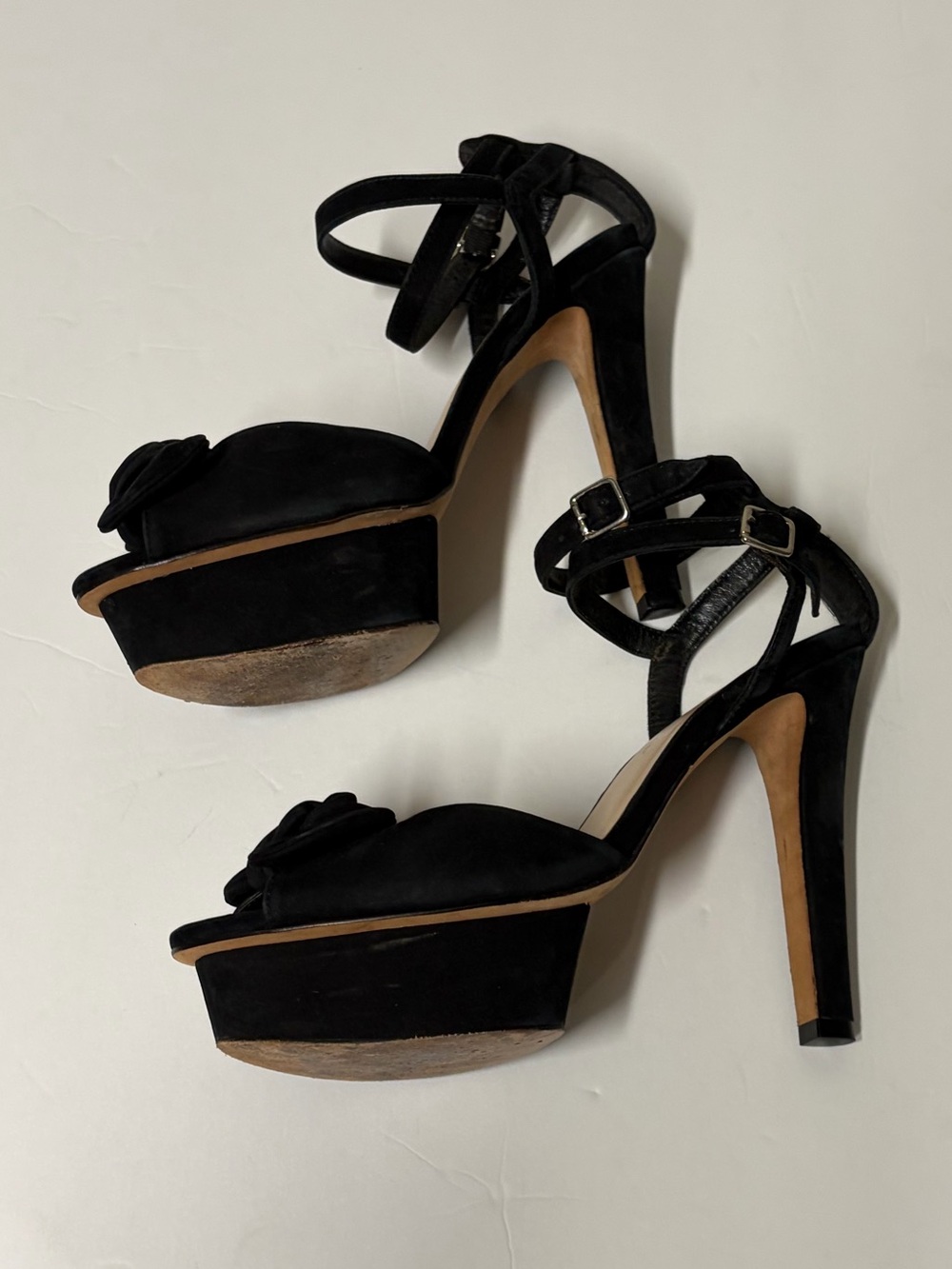 Loeffler Randall Suede Bow Platform Heels - Picture 7 of 12